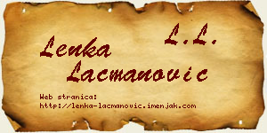 Lenka Lacmanović vizit kartica
